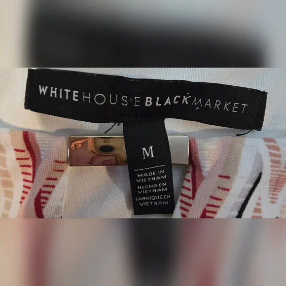 White House Black Market Diamond Pattern Tank Top Size Medium - Picture 3 of 7